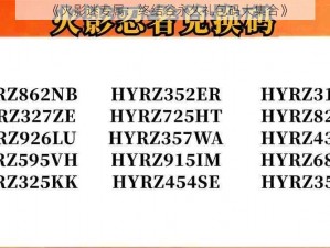 《火影迷专属：终结谷永久礼包码大集合》