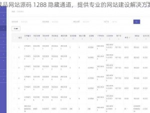 成品网站源码 1288 隐藏通道，提供专业的网站建设解决方案