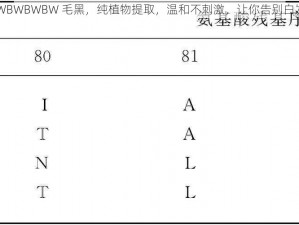 BWBWBWBWBW 毛黑，纯植物提取，温和不刺激，让你告别白发困扰