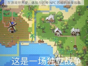 在游戏世界里，体验与各种 NPC 苏绾的浪漫故事