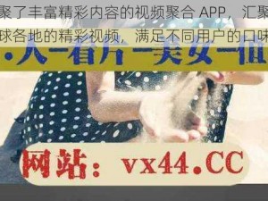 一款汇聚了丰富精彩内容的视频聚合 APP，汇聚了来自全球各地的精彩视频，满足不同用户的口味和需求