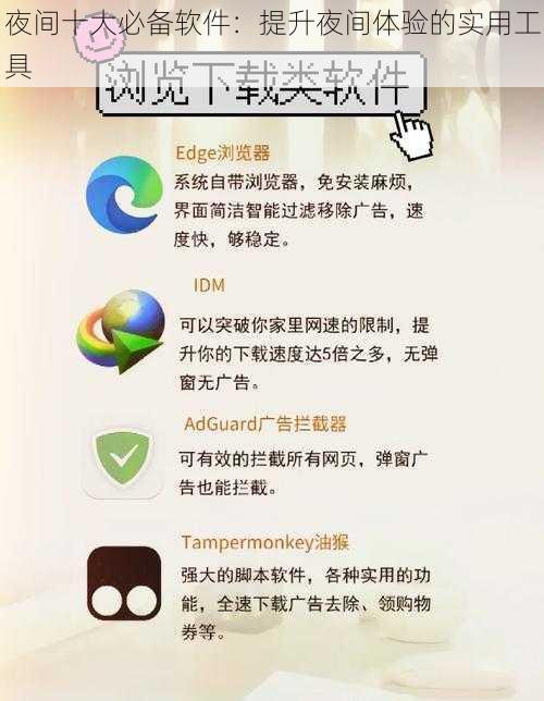 夜间十大必备软件：提升夜间体验的实用工具