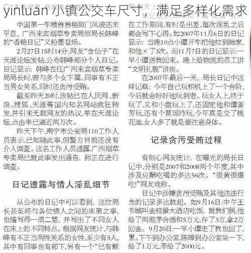 yinluan 小镇公交车尺寸，满足多样化需求