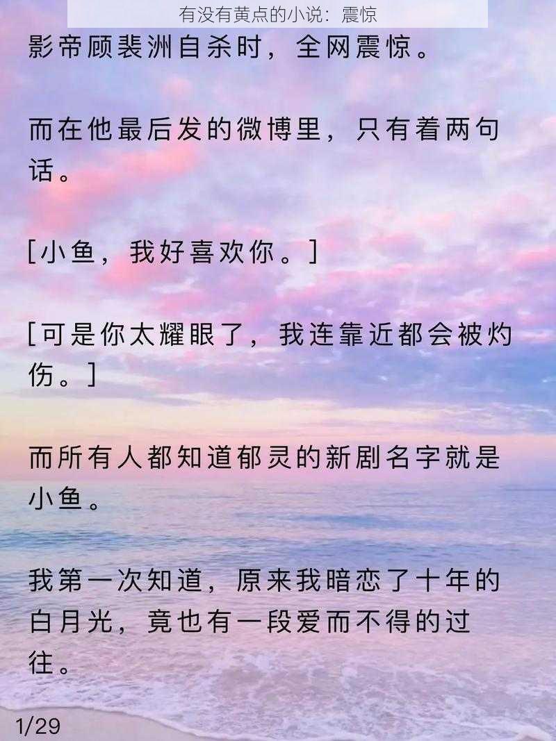 有没有黄点的小说：震惊