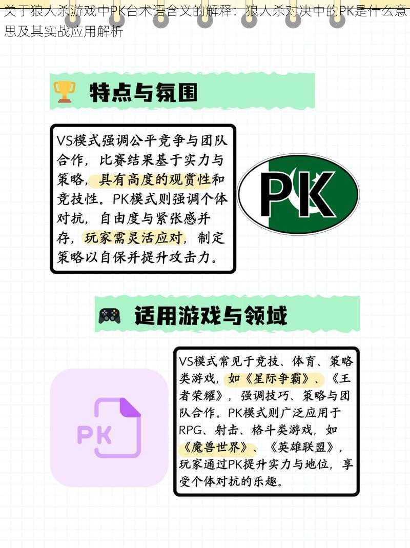 关于狼人杀游戏中PK台术语含义的解释：狼人杀对决中的PK是什么意思及其实战应用解析